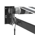 vidaXL Auvent rétractable anthracite et blanc 4x3 m tissu et aluminium