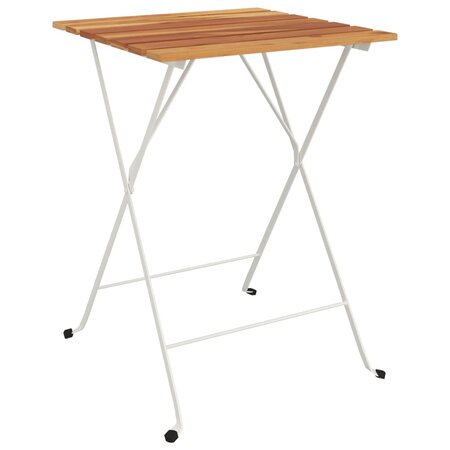 vidaXL Table de bistro pliante 55x54x71cm Bois acacia solide et acier