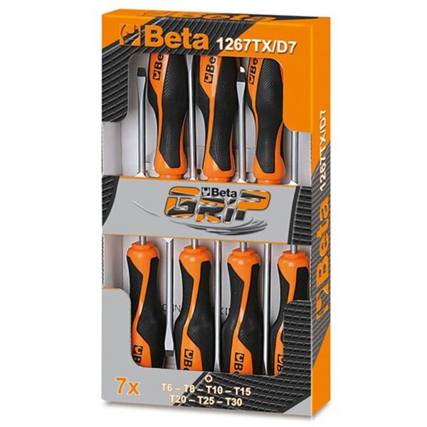 Beta tools tournevis 1267tx/d7 en acier 7 pièces 012670307