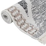 vidaXL Tapis Noir et gris 120x180 cm Coton