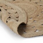 vidaXL Tapis Design tressé Jute 180 cm Rond