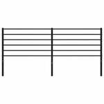 vidaXL Tête de lit métal noir 180 cm