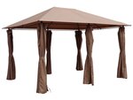 Tonnelle-pergola "rosita" taupe en polyester - 4 x 3 x 2.6 m