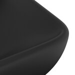 vidaXL Lavabo de luxe rectangulaire Noir mat 71x38 cm Céramique