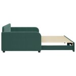vidaXL Lit de jour avec lit gigogne vert foncé 100x200 cm velours