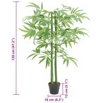 vidaXL Bambou artificiel 384 feuilles 120 cm vert