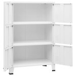 vidaXL Coffre de rangement industriel Blanc 75x40x115 cm Métal