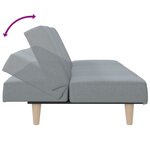 vidaXL Canapé-lit à gris clair tissu