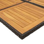 vidaXL Ensemble à manger de jardin 15 Pièces coussins noir résine tressée