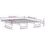 vidaXL Lit de palette 135x190 cm Bois de pin massif Double
