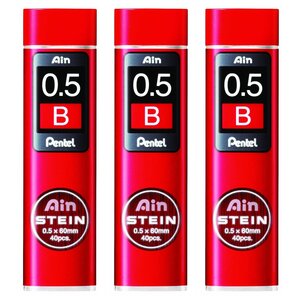 Etui de 40 Mines 0 5 mm AIN STEIN C275 dureté B x 3 PENTEL