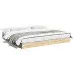 vidaXL Cadre de lit chêne sonoma 180x200 cm bois d'ingénierie
