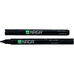 Lot de 2 marqueurs effaçables à sec pte conique 2 mm noir naga