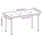vidaXL Ensemble à manger de jardin 5 Pièces Noir Rotin PVC