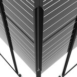 vidaXL Cabine de douche à rayures ESG 90x70x180 cm Noir