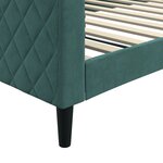 vidaXL Lit de repos vert foncé 100x200 cm velours