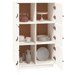 vidaXL Buffet haut Blanc 67x40x108 5 cm Bois massif de pin
