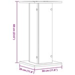 vidaXL Supports pour plantes 2 Pièces chêne sonoma bois d'ingénierie
