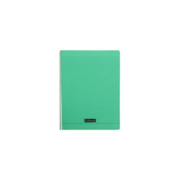 Cahier 192 pages seyès 90 g  couverture polypropylène vert  format a4 calligraphe