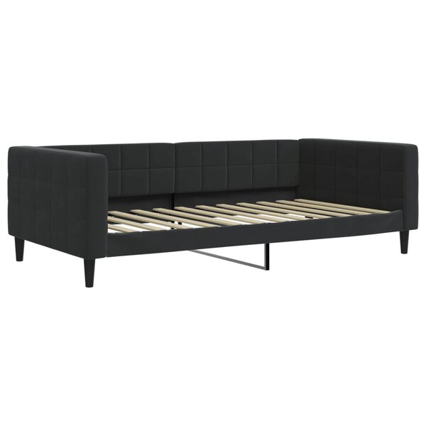 vidaXL Lit de repos noir 100x200 cm velours