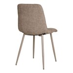 2 chaises en tissu gris avec pieds gris