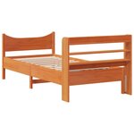 vidaXL Cadre de lit avec tête de lit cire marron 75x190 cm bois de pin