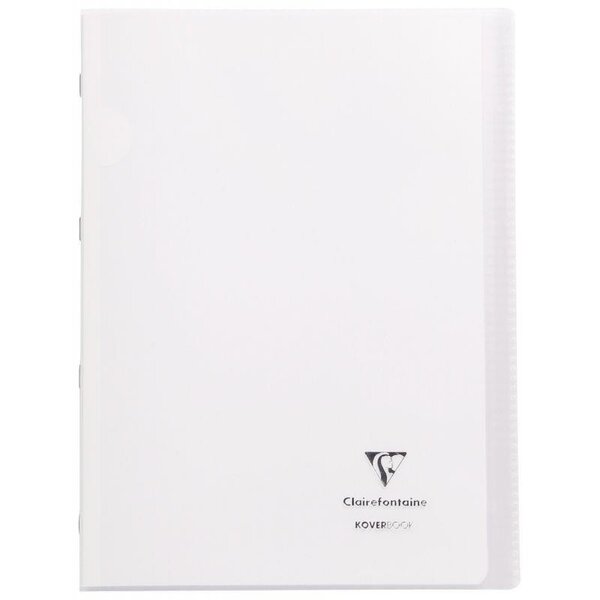 Cahier KOVERBOOK piqûre 96 pages seyès 90 g  couverture pp avec protège-cahier rabat incolore  21 x 29 7 cm CLAIREFONTAINE