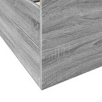vidaXL Cadre de lit et tiroirs sonoma gris 75x190cm bois d'ingénierie