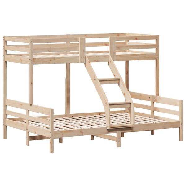 vidaXL Lit superposé 90x200/140x200 cm bois de pin massif
