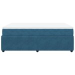 vidaXL Sommier à lattes de lit et matelas Bleu foncé 140x190cm Velours