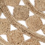 vidaXL Tapis fait à la main Jute tressée 150 cm