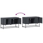 vidaXL Meuble TV anthracite 100 5x39x60 5 cm acier