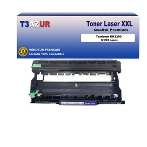 T3AZUR - Kit Tambour compatible avec Brother DR2200 pour Brother MFC-7360N MFC-7460 MFC-7460DN MFC-7860DW Fax-2840 Fax-2845 Fax-2940