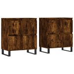 vidaXL Buffets 2 Pièces chêne fumé bois d'ingénierie