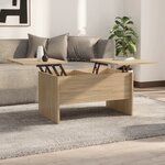 vidaXL Table basse chêne sonoma 80x50x42 5 cm bois d'ingénierie