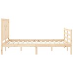 vidaXL Cadre de lit avec tête de lit 140x200 cm bois massif
