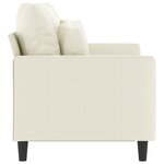 vidaXL Canapé à 2 places Crème 120 cm Velours