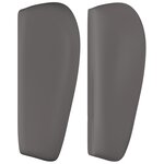 vidaXL Tête de lit avec oreilles Gris 183x23x78/88 cm Similicuir