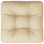 vidaXL Coussin de palette beige 60x61 5x10 cm tissu