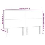 vidaXL Têtes de lit 4 Pièces Marron foncé 100x5x78/88 cm Tissu