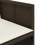 vidaXL Ensemble à manger de jardin et coussins 17 Pièces marron rotin