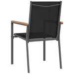 vidaXL Chaises de jardin lot de 4 noir 55x61 5x90cm textilène et acier