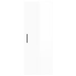 vidaXL Buffet haut Blanc brillant 34 5x34x180 cm Bois d'ingénierie