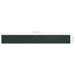 vidaXL Écran de balcon Vert foncé 75x600 cm Tissu Oxford