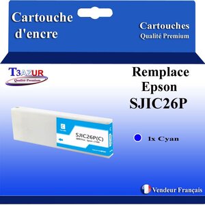 Cartouche compatible avec Epson SJIC26P - Cyan - 294.3 ml