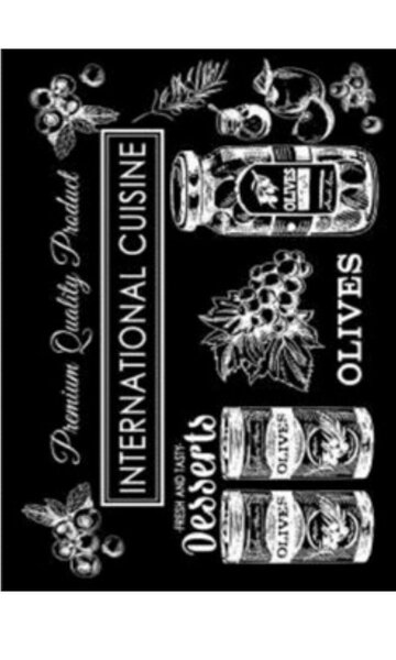 Tapis de cuisine Internationale 60 x 90 cm - Noir