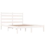 vidaXL Cadre de lit Blanc Bois de pin massif 140x200 cm