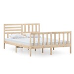 vidaXL Cadre de lit Bois massif 140x200 cm