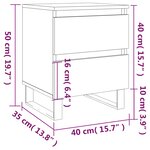 vidaXL Table de chevet chêne sonoma 40x35x50 cm bois d’ingénierie