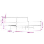 vidaXL Cadre de lit en métal sans matelas chêne fumé 200x200 cm